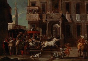 Das Rennen der Berberpferde in Rom