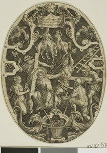 Kreuztragung, aus Passion Christi von Jan Sadeler I