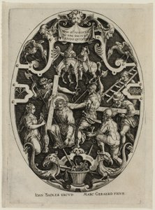 Kreuztragung, aus der Passion Christi von Jan Sadeler I