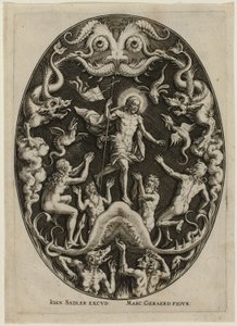 Christus in der Vorhölle, aus Passion Christi von Jan Sadeler I