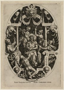 Krönung mit Dornen, aus Passion Christi von Jan Sadeler I