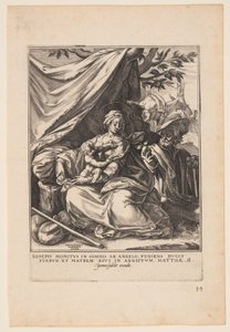 Ruhe auf der Flucht nach Ägypten von Jan Sadeler I