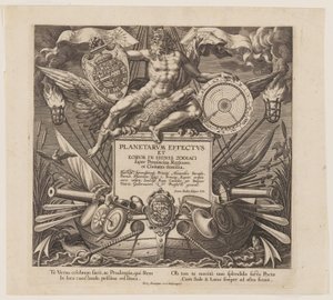 Titelseite, aus Die sieben Planeten von Jan Sadeler I