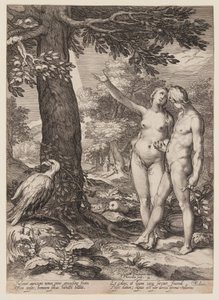 Adam und Eva vor dem Baum der Erkenntnis, aus Geschichte der ersten Eltern der Menschheit