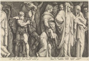Fries mit der Bestrafung von Niobe (Platte 6)