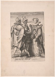Heirat aus Reichtum, aus Drei Arten von Ehen von Jan Saenredam