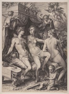 Ohne Ceres und Bacchus friert Venus von Jan Saenredam