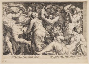 Die Bestrafung der Niobe (Platte 8) von Jan Saenredam