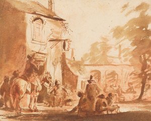 Ruhe vor dem Gasthaus von Jan Steen