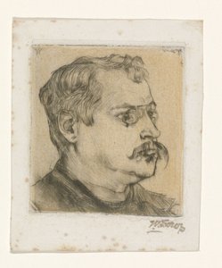 Porträt von Hugo Vogel von Jan Toorop (signed by artist)