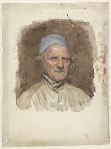 Männerporträt, mit blauer Mütze von Jan Veth