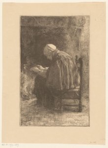 Alte Frau am Herd von Jan Veth