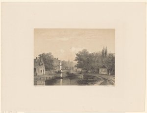 Dorfansicht mit Fluss