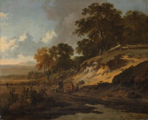 Landschaft mit Jägern