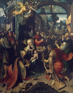 Geburt Jesu, zentrales Panel des Triptychons von Jan de Beer