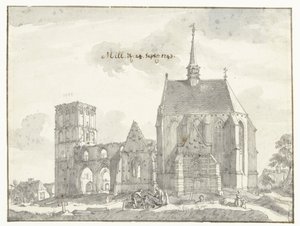 Ruine der Kirche in Mill von Jan de Beijer