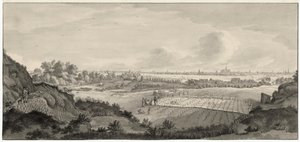 Ansicht der Bleichfelder von Bloemendaal mit Haarlem in der Ferne von Jan de Beijer