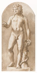 Junger Bacchus stehend von Jan de Bisschop