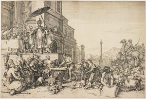 Joseph verteilt Getreide in Ägypten, ca. 1648-57 von Jan de Bisschop