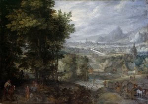 Eine bewaldete Landschaft von Jan the Elder Brueghel