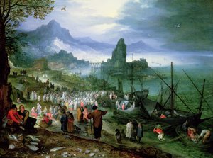 Christus predigt am See Genezareth von Jan the Elder Brueghel