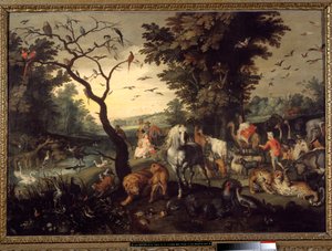Eingang in die Arche von Jan the Elder Brueghel