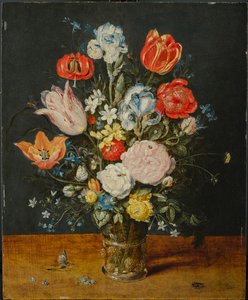 Blumen in einem Glasbecher, nach 1608 von Jan the Elder Brueghel