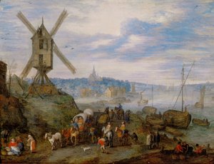 Hafen mit Windmühle