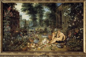 Geruch. Allegorie der fünf Sinne. Gemälde von Jan I Brueghel genannt De Velours (1568-1625) von Jan the Elder Brueghel