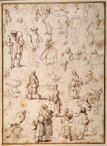Studien von Bauern aus dem Leben von Jan the Elder Brueghel
