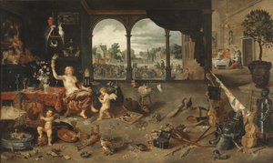 Die Eitelkeit des menschlichen Lebens von Jan Brueghel the Younger