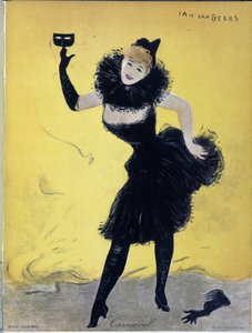 Karneval, Titelblatt der „Revue illustrée“, von Jan Vanbeers, sd. 19. Jahrhundert von Jan van Beers