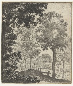 Landschaft mit großem Baum im Vordergrund von Jan van Brosterhuyzen