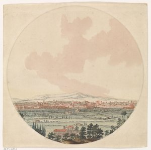 Ansicht der Stadt Rom und der umliegenden Landschaft