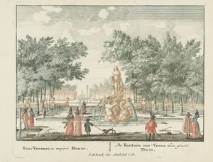 Der Venusbrunnen im großen Garten des Palastes Het Loo Ausgewählte Ansichten des berühmten Loo und anderer fürstlicher Häuser (Serientitel) Admirandorum quadruplex spectaculum (Serientitel)