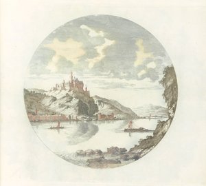 Ansicht von Schloss Rheinfels am Rhein von Jan van Call (I)