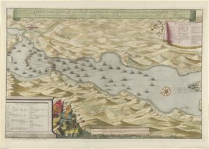 Seeschlacht in der Bucht von Vigo und die Eroberung der spanischen Silberflotte, 1702 von Jan van Call (I)
