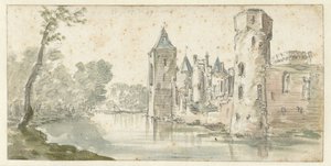 Ansicht von Schloss Egmond von Jan van Goyen (possibly)