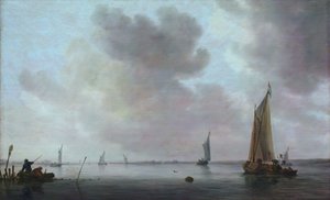 Fischerboote vor einer Mündung, 1633