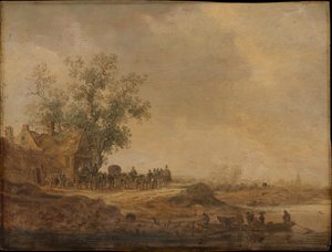 Der Halt vor dem Gasthof von Jan van Goyen