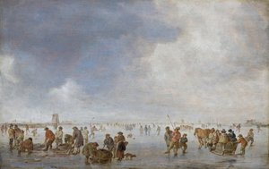 Winterszene auf dem Eis von Jan van Goyen