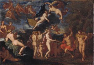 Paris gibt Venus den Apfel