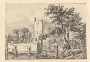 Ansicht des Kostverloren-Manors an der Amstel von Jan van Kessel