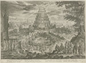 Nimrod lässt den Turm von Babel bauen von Jan van Londerseel