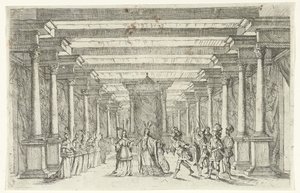 Ein Krieger begrüßt eine Fürstin von Jan van Ossenbeeck