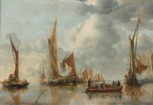 Die Heimatflotte salutiert die Staatsbarke