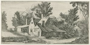 Landschaft mit Bauernhöfen
