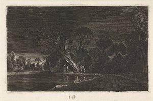 Landschaft bei Mondlicht
