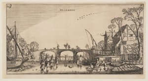 Dezember, aus Die zwölf Monate des Jahres von Jan van de Velde II