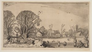 Januar, aus Die zwölf Monate des Jahres von Jan van de Velde II